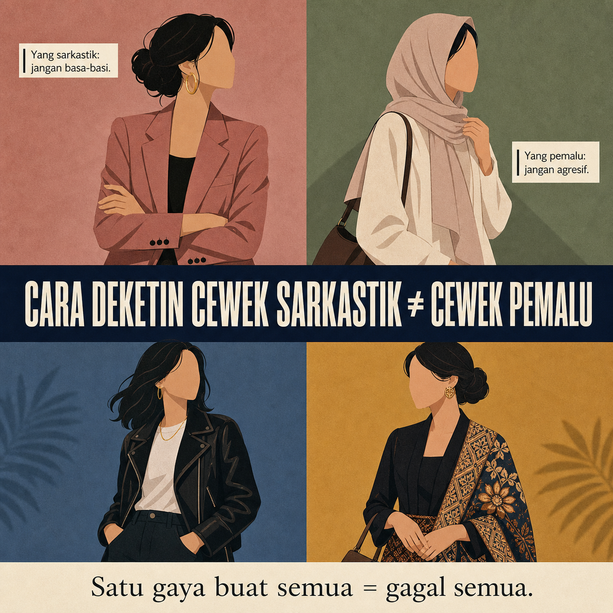 Konsep iklan ChatGym 5: Cara deketin cewek sarkastik ≠ cewek pemalu
