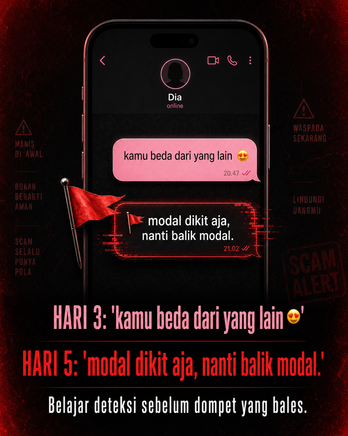 Konsep iklan ChatGym 6: Manis di chat, minta modal 2 juta