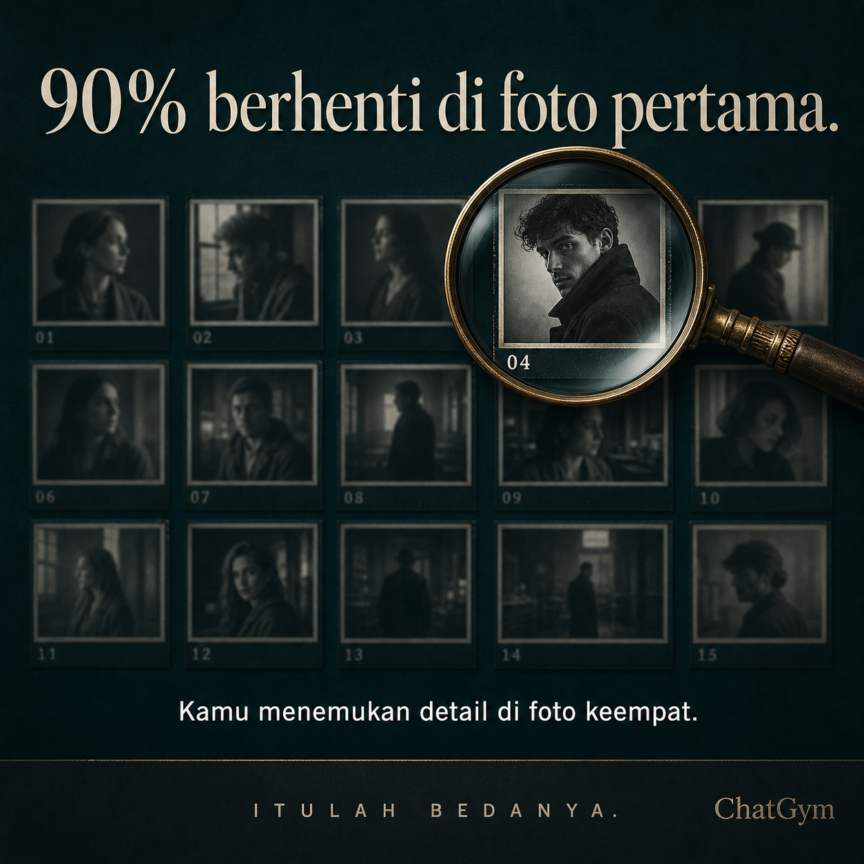 Konsep iklan ChatGym 20: Perhatian kecil itu yang bikin dilirik